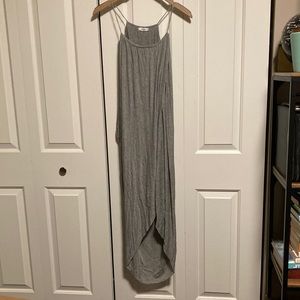 Drapery soft jersey Venetian summer maxi dress grey small